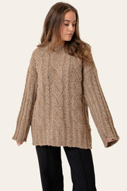 Pull en maille beige | 30 % de réduction |