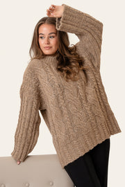 Pull en maille beige | 30 % de réduction |