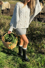 Gilet tricoté - Gris clair | 30 % de réduction |