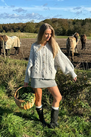 Gilet tricoté - Gris clair | 30 % de réduction |