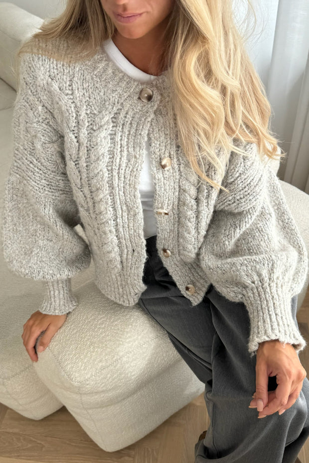 Gilet tricoté - Gris clair | 30 % de réduction |